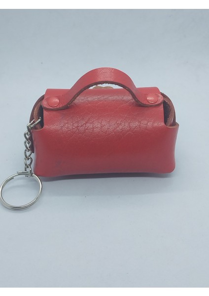 Hakiki Deri El Yapımı Kırmızı Mini Cüzdan fiyatları