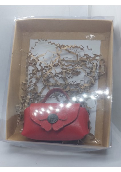 Hakiki Deri El Yapımı Kırmızı Mini Cüzdan fırsatları