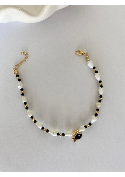 Deniz Kabuğu Balık Figürlü Gold Renkli Halhal fiyatları