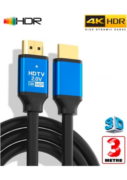 MB MB50104K HDMI Kablo 10 Metre – 4K UHD Destekli, Altın Uçlu, Kutulu modelleri