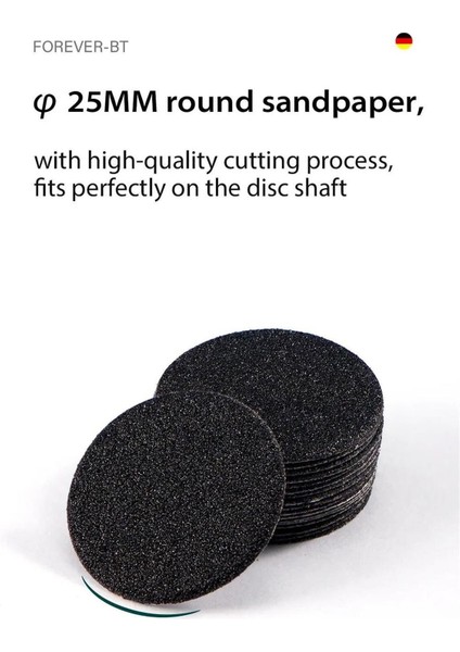 Yedek Zımpara Diskleri, 25MM, 80 Grit, 100 Adet, Temizlik ve Bakım Için Uygun modelleri