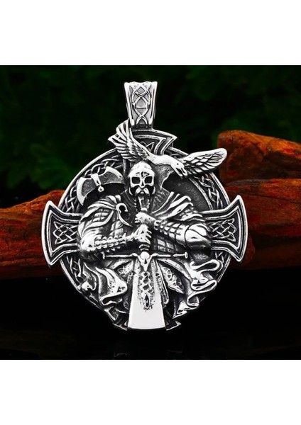 Raven Kuş Detaylı Iskandinav Mitolojisi Viking Odin Kolye fiyatları