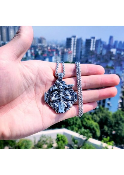 Raven Kuş Detaylı Iskandinav Mitolojisi Viking Odin Kolye fırsatları