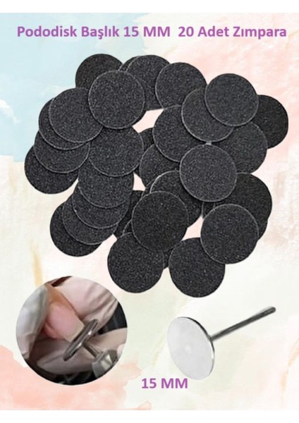 15 mm Pedikür Ponza Disk, 20 Adet Zımpara, Güzel ve Sağlıklı Ayaklar Için