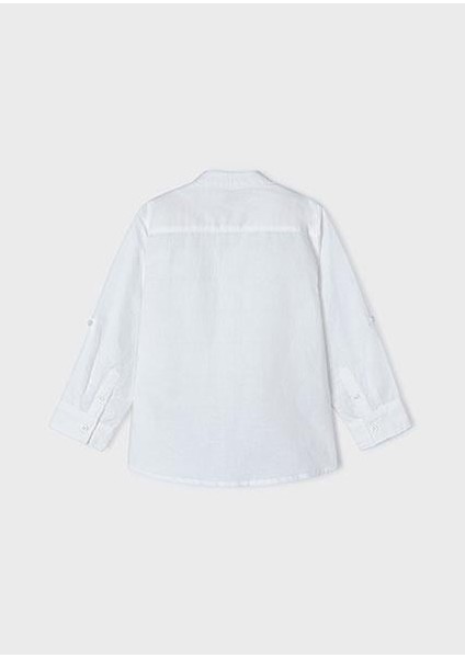 Erkek Çocuk Mao Yaka Uzun Kol Keten Gömlek 03120 fiyatları