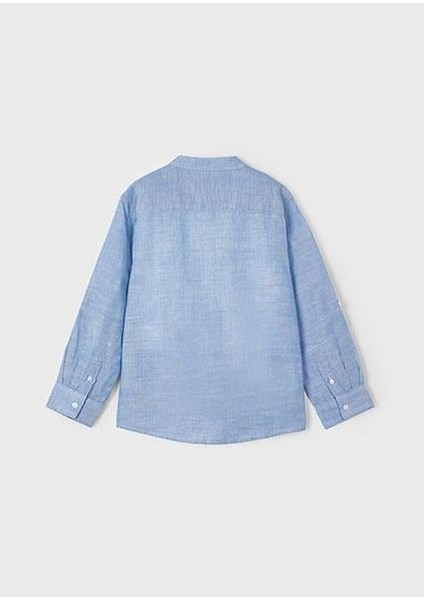 Erkek Çocuk Mao Yaka Uzun Kol Keten Gömlek 03120 indirimleri