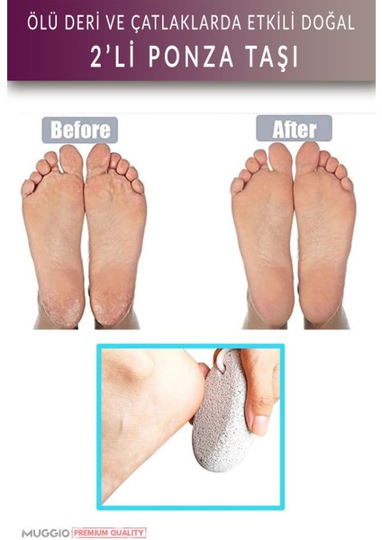 Doğal Ponza Taşı, Topuk ve Ayak Bakımı Için 2'li Paket modelleri