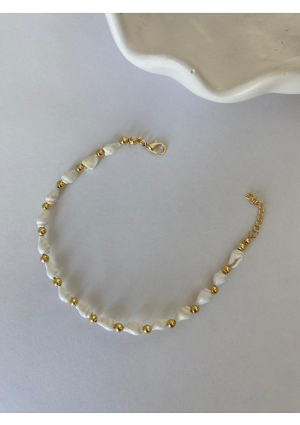 Deniz Kabuğu Bej Gold Renkli Halhal fırsatları
