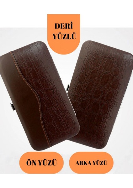 13 Parça Paslanmaz Çelik Manikür Pedikür Seti, Deri Çanta ile Güçlü ve Şık Tasarım modelleri