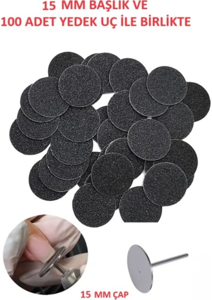 15 mm Topuk Zımpara Başlığı 100 Adet Tek Kullanımlık Temiz ve Kullanışlı Ürün