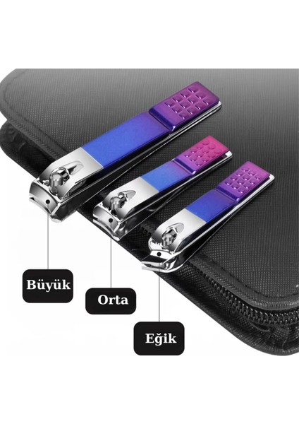 18 Parça Paslanmaz Çelik Bakım Seti, Seyahat Çantasıyla Profesyonel Tırnak ve Yüz Bakımı