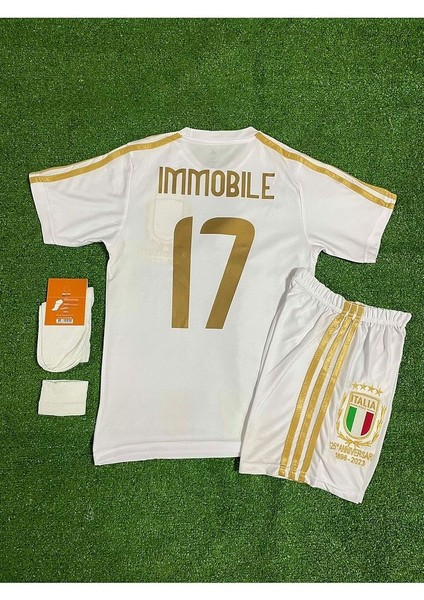 Italya 125.YIL Ciro Immobile Çocuk Forması 4'lü Set (White)