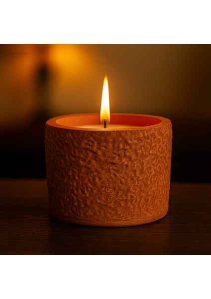 Çikolata Kokulu Kahverengi Beton Mum – %100 Soya Wax, El Yapımı, Doğal Vegan Mum fırsatları