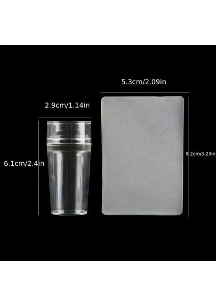 2 Adet Tırnak Süs Damgalama Yumuşak ve Pürüzsüz Yüzey Kolay ve Pratik French Stamper Aleti