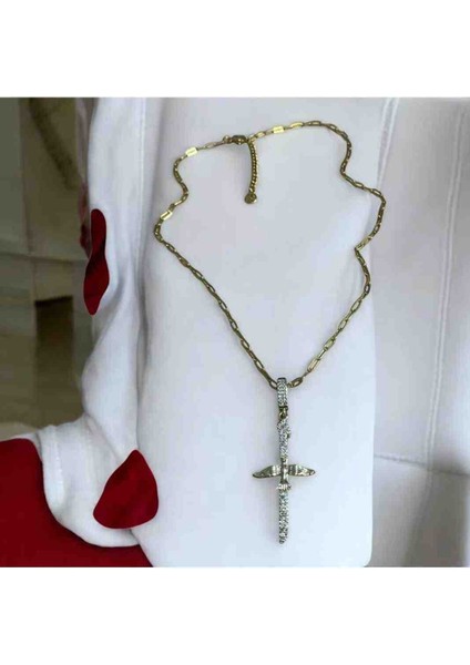 Zirkon Taşlı Anka Kuşu Detaylı Çelik Kolye