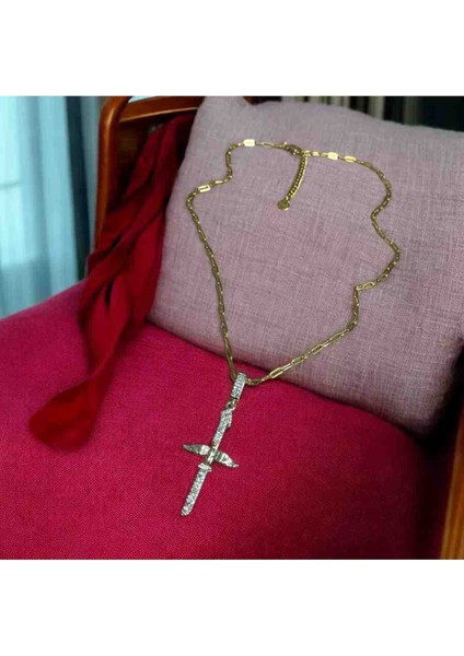 Zirkon Taşlı Anka Kuşu Detaylı Çelik Kolye fiyatları