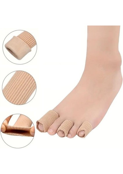 2 Adet 15 cm El Ayak Parmak Koruyucu Teo Kumaş Kaplı Jel Silikon Tüp Kemik Koruyucu fırsatları