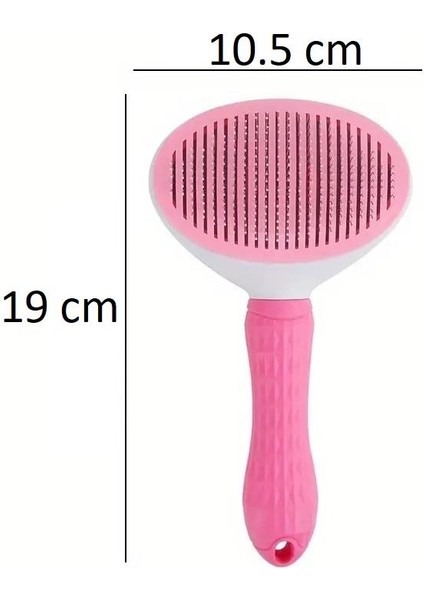 Pembe Otomatik Temizlenen Tuşlu Evcil Hayvan Fırçası Kedi Köpek Tüy Toplayıcı Tarak fırsatları