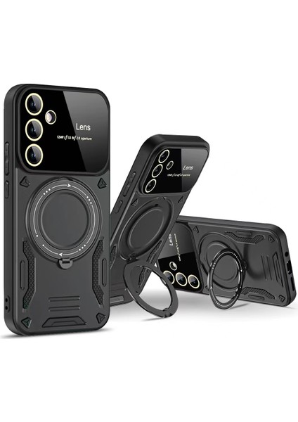 Samsung Galaxy A36 Kılıf Kamera Lens Korumalı Halka Standlı Kapak Magsafe Destekli modelleri