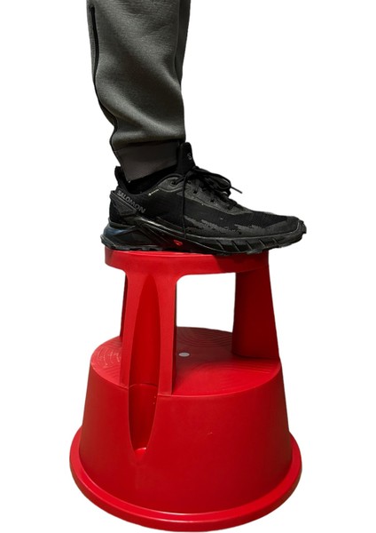 Basamaklı Kaymaz Tabure Kırmızı indirimleri