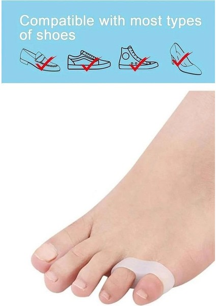 Ayak 2 Parmağa Geçen Serçe Parmak Yüzük Parmak Ayırıcı Makaralı Silikon Nasır Önleyici Bunyon fiyatları