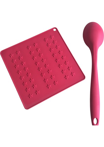 Bybirgül Slilikon Yıldız Kırmızı Nihale 17X17 cm Airfyer Pişirme Matı + Kaşık (1ADET) fiyatları