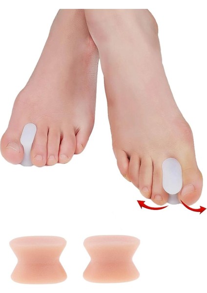 1 Çift Ayak Parmak Arası Silikon Makara Başparmak Ayırıcı ve Şekil Düzeltici