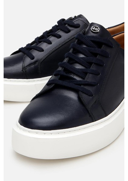 Erkek Deri Lacivert Hafif Tabanlı Spor Ayakkabı modelleri