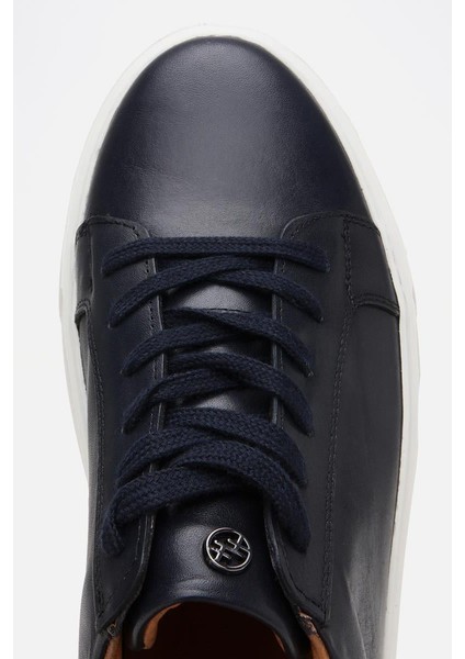 Erkek Deri Lacivert Hafif Tabanlı Spor Ayakkabı fırsatları