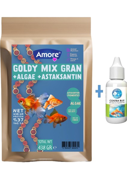 Goldy Mix Japon Balık Yemi 438GR %37 Protein, Contra 50CC