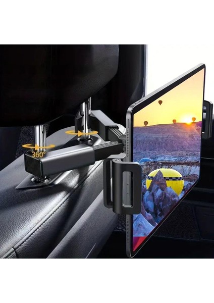 Tüm Araçlara Uyumlu Ayarlanabilir Koltuk Arkası Tablet Telefon Tutucu Tutacağı