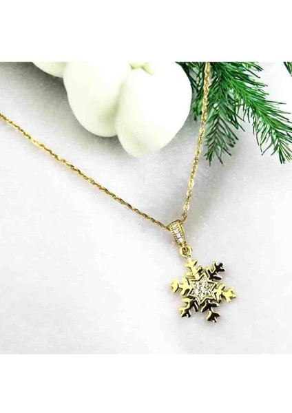 Zirkon Taşlı Kar Tanesi Çelik Kolye fiyatları