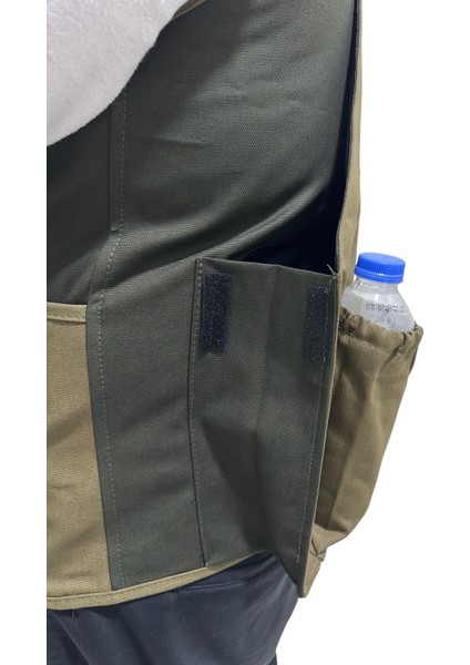 Avcı Yeleği - 50 Fişek Kapasiteli - Koyu Haki Üzerine Haki Kumaş - 12 Kalibre indirimleri