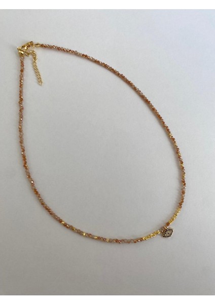 Toz Pembe Renkli Nazar Göz Figürlü Boncuk Kolye