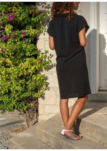 Kadın Polo Yaka Detaylı Aerobin Kumaş Elbise fiyatları