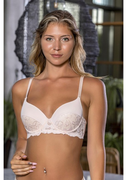 Dantel Detaylı Sütyen Somon (MGP1130)