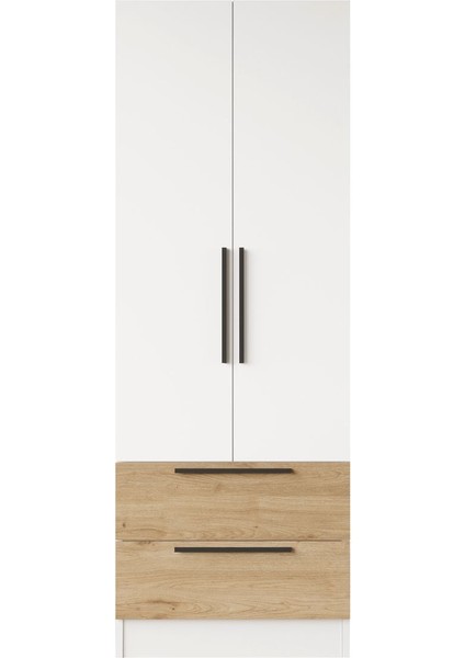 Krish 2 Kapaklı 2 Çekmeceli Gardırop Elbise Dolabı Sepet-Beyaz Krı2-Sw fırsatları