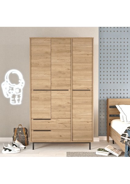 Bohem Gardırop 3 Kapı 2 Çekmece Metal Ayaklı 196CM Sepet BOH15-S fiyatları