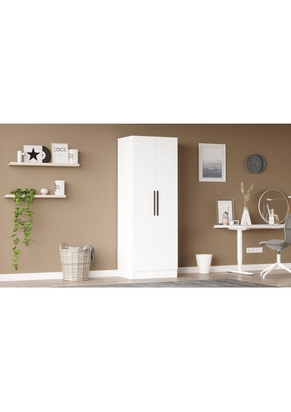 Krish 2 Kapaklı Gardırop Elbise Dolabı Beyaz Krı1-W modelleri
