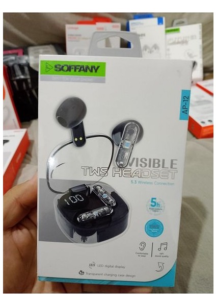 Aydoğan Ticaret44 Ap-12 Bluetooth Kulaklık Dijital Ekran Şık Tasarım