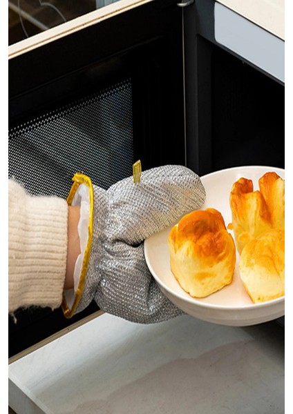 2li Telli Bulaşık Eldiveni Su Geçirmez Kir Sökücü Tava Tencere Ovma Mutfak Banyo Temizlik Eldiveni indirimleri