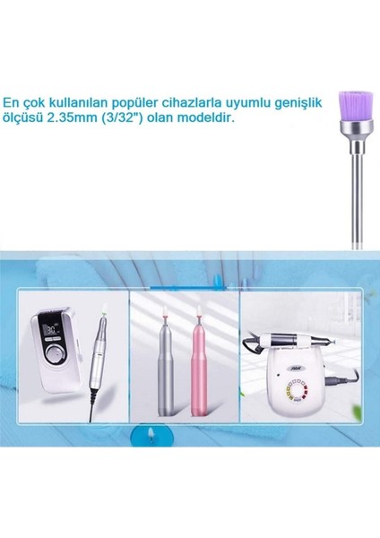 Pratik Tırnak Temizleme Fırçası ve Törpü Makinesi Için Uygun Set