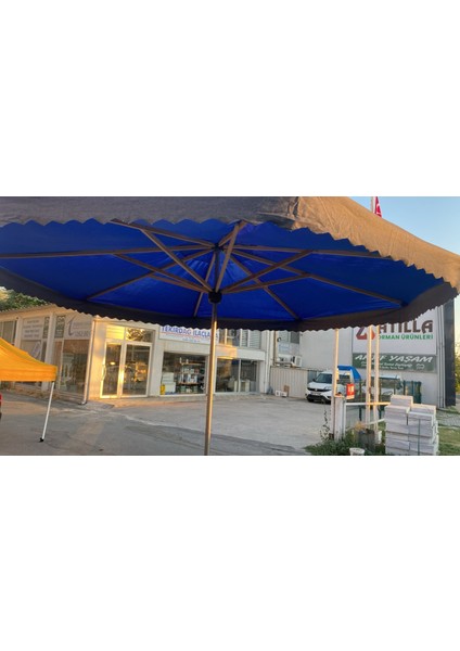 Pazarcı Şemsiyesi Gölgelik 4mt Çap Mavi(Metal Ayak Dahil ) modelleri