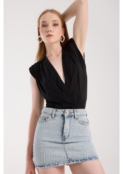 Anvelop Yaka Vatkalı Çıtçıtlı Kadın Bluz fiyatları