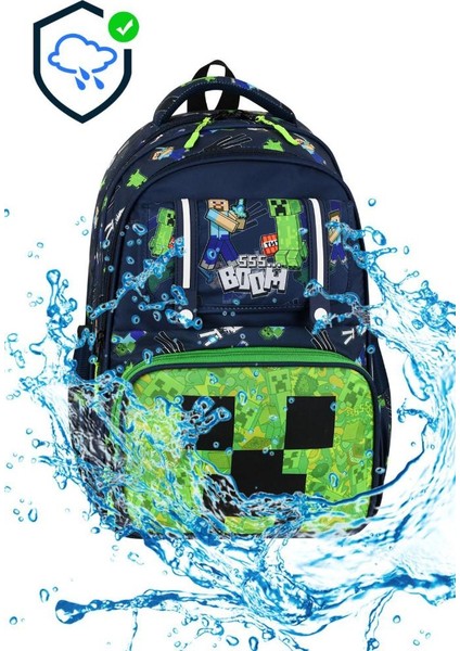 Ilkokul Çantası Minecraft 3'lü Set 42*30 cm Beslenme Çantası Kalem Kutusu Ortopedik Erkek Çocuk fiyatları