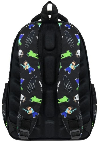 Ilkokul Çantası Minecraft 3'lü Set 42*30 cm Beslenme Çantası Kalem Kutusu Ortopedik Erkek Çocuk modelleri