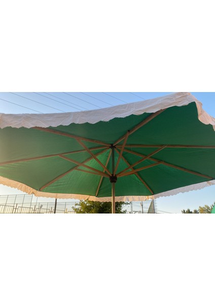 Pazarcı Şemsiyesi Gölgelik 4mt Çap Yeşil (Metal Ayak Dahil )