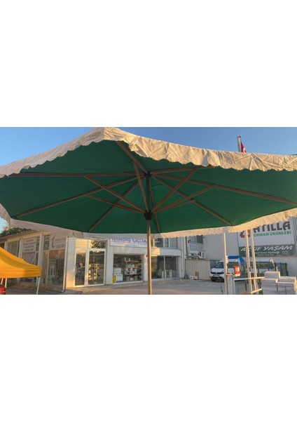 Pazarcı Şemsiyesi Gölgelik 4mt Çap Yeşil (Metal Ayak Dahil ) fiyatları