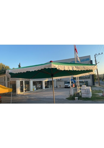 Pazarcı Şemsiyesi Gölgelik 4mt Çap Yeşil (Metal Ayak Dahil ) fırsatları
