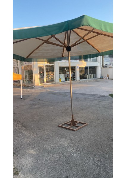 Pazarcı Şemsiyesi Gölgelik 4mt Çap Yeşil (Metal Ayak Dahil )
